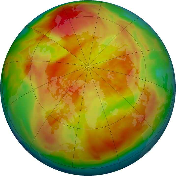 Arctic ozone map for 01 April 2013